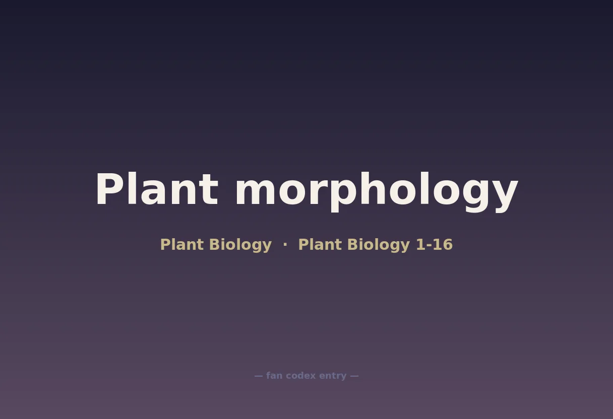 Plant morphology