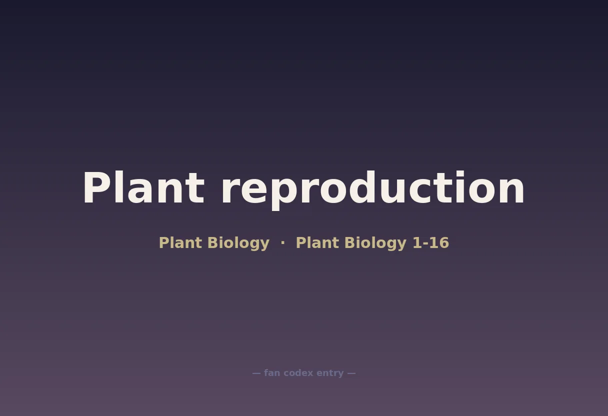 Plant reproduction