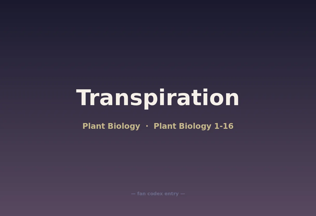Transpiration